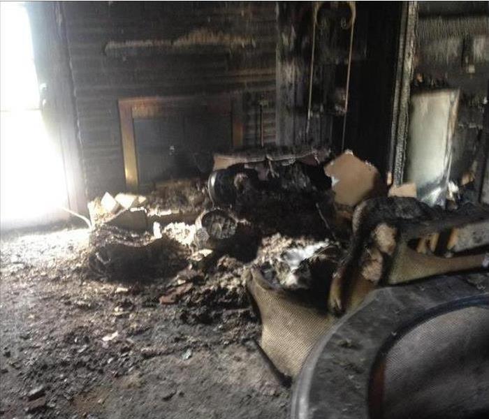 Living Room after affects of fire